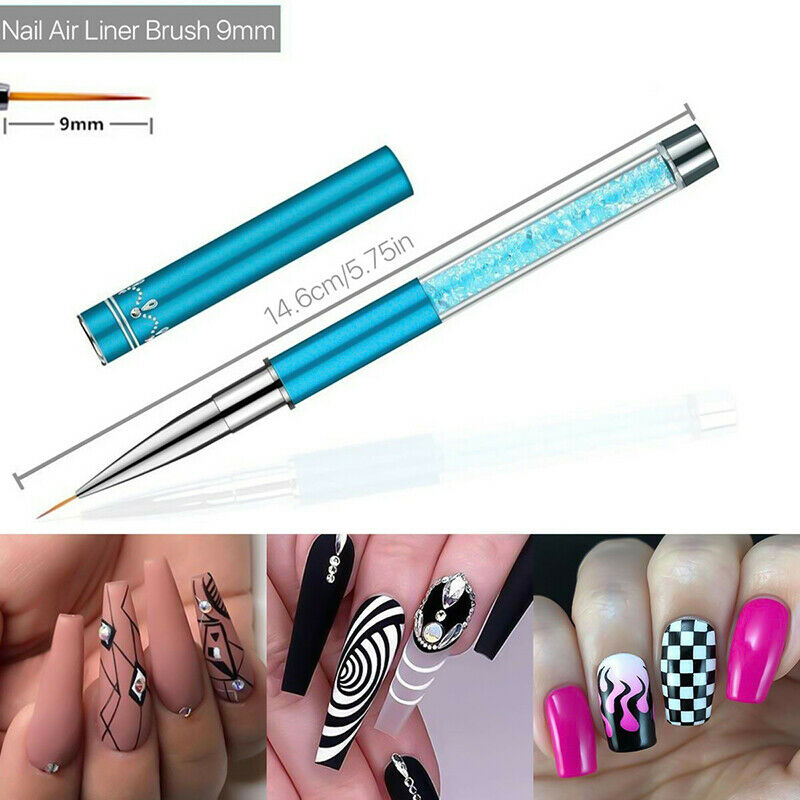 3Pcs Nail Art Liner Brush Pen Drawing Handle Salon Nylon Hair Brushes Tool