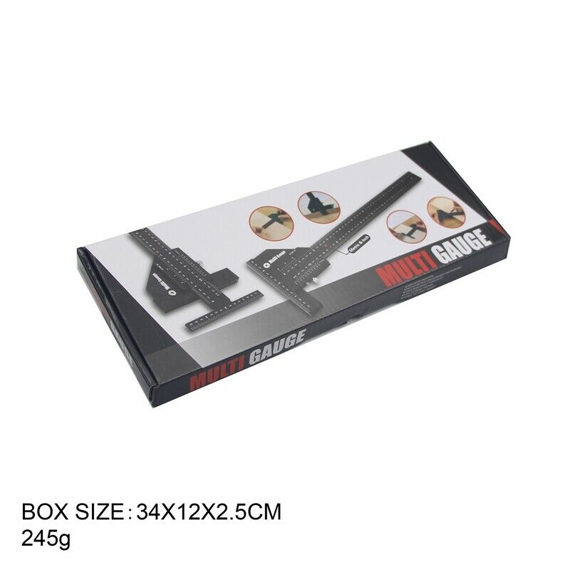 Multi Gauge Woodworking Multifunctional Ruler,Angle Ruler Woodworking Tools T2R9