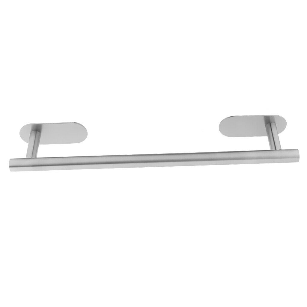 16'' Wall Mounted Bathroom Towel Rack Hanger Self-adhesive Towel Bar Holder