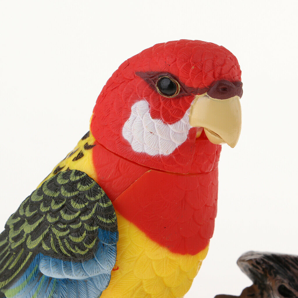 Voice Control Electric Parrots Chirping Birds with Realistic Sounds and Flexible