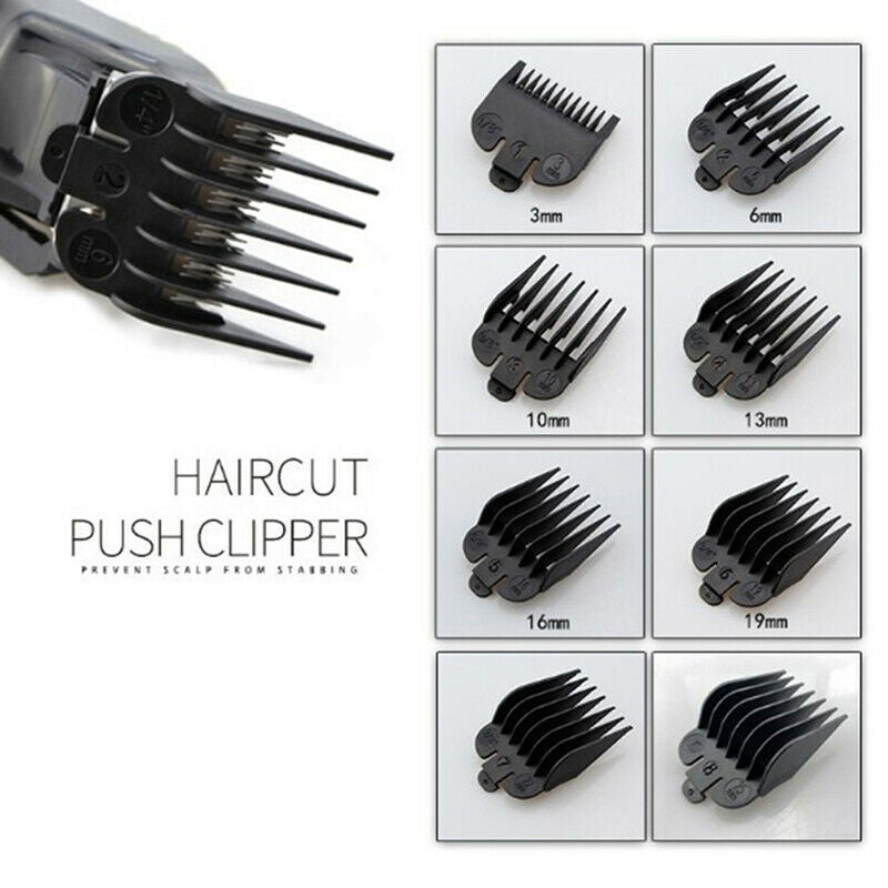 8pcs Barber Styling Comb Sets Clipper Hair Limit Comb Trimmer Attachment .l8