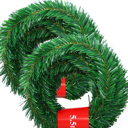 18ft 5.5m Green Colorado Garland Xmas Decor Artificial Pine Wreath Swag Green