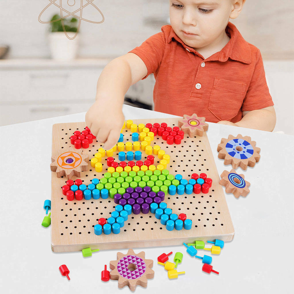 Creative Mushroom Nails DIY Building Blocks Bricks for Birthday Party Baby