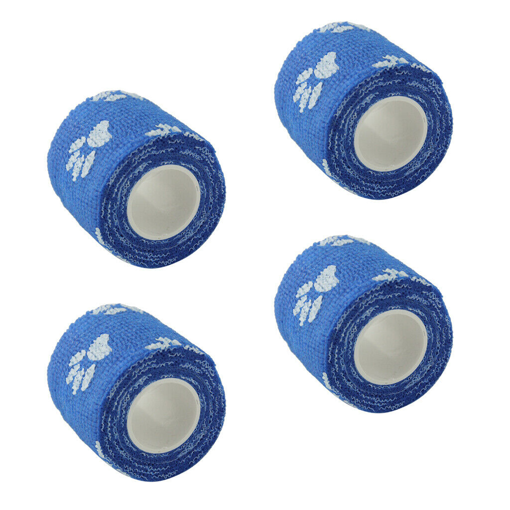Vet Wrap Bulk Bandage Tape, Pack of 4, Cute Puppy Paw Printed Pet Bandage Wraps
