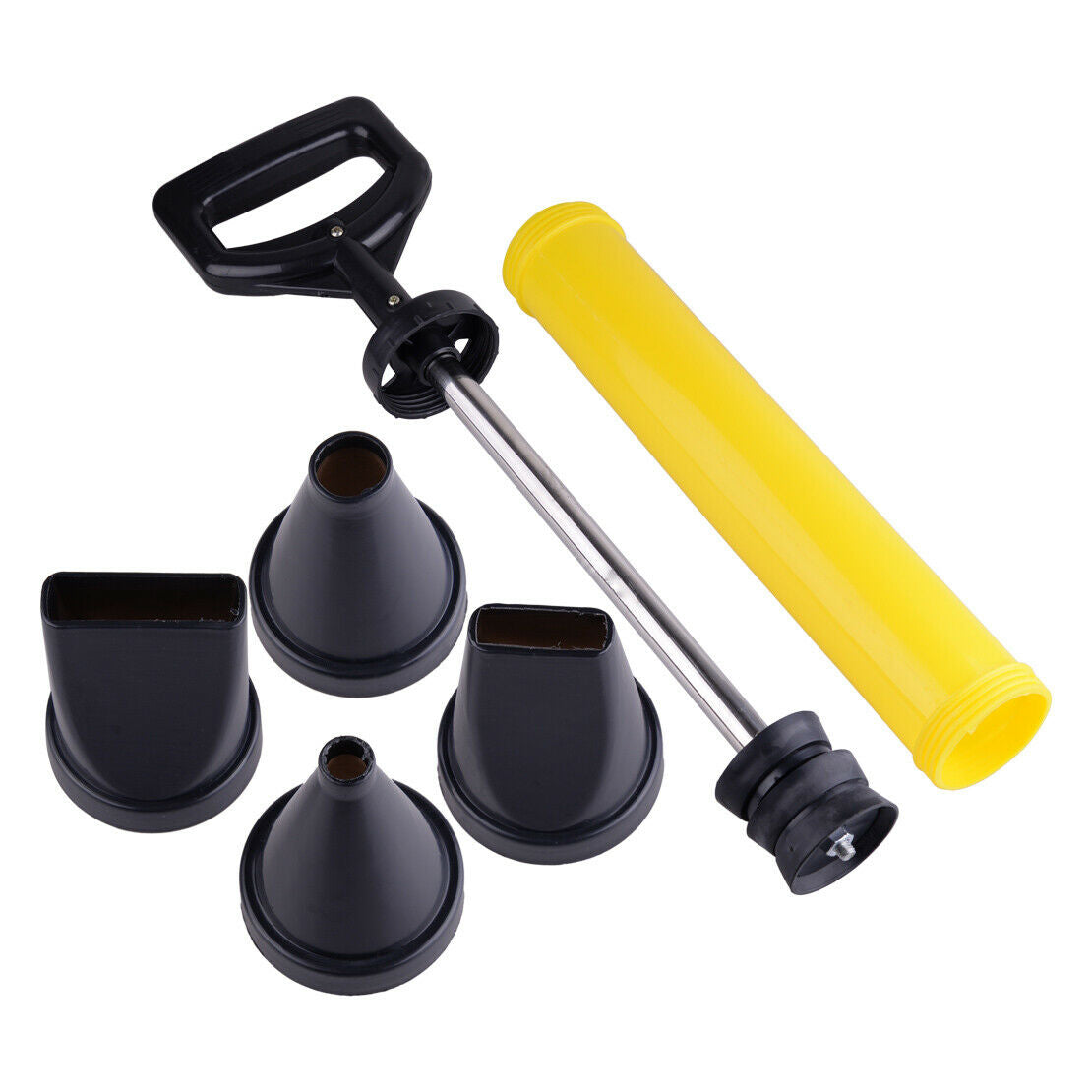 Stainless Steel Caulking Gun w/ 4 Nozzles Mortar Cement Applicator Sprayer An