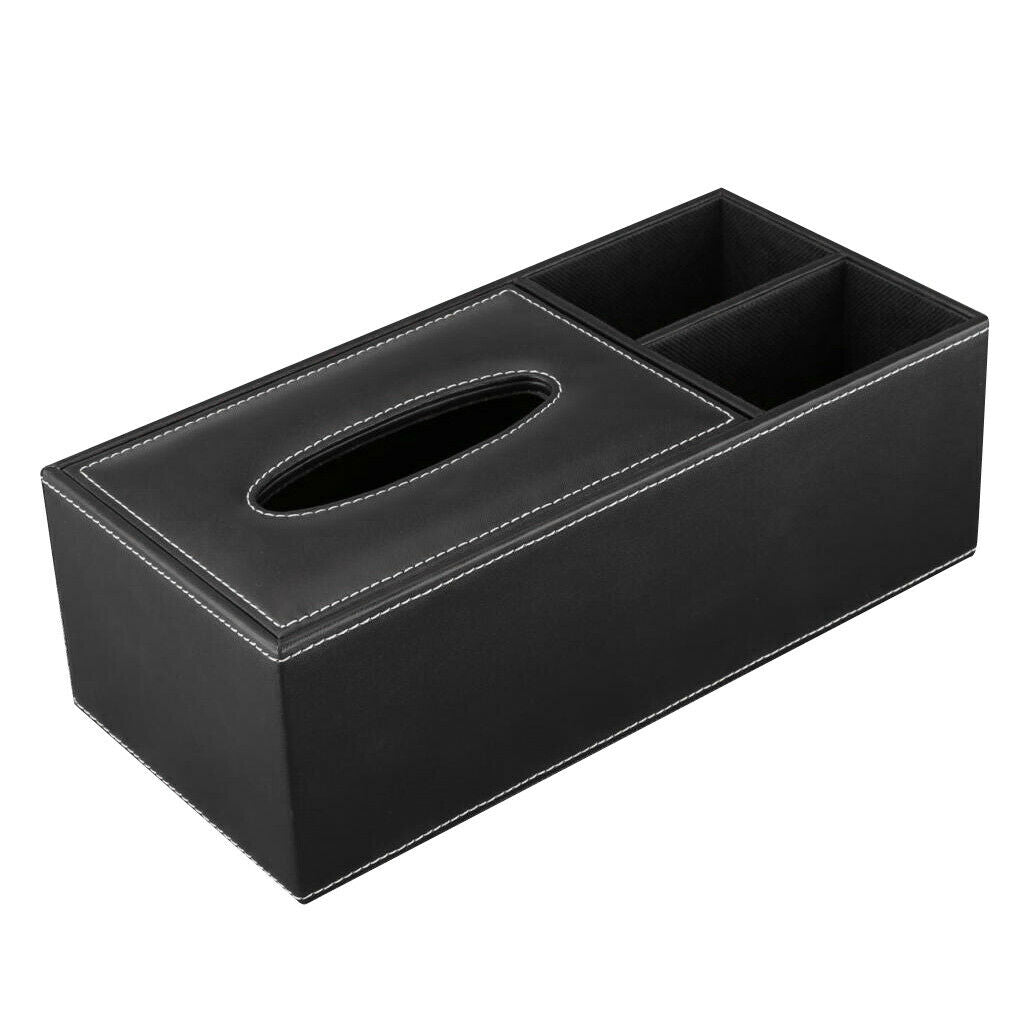 Tissue box Multi-functional desktop boxes Black