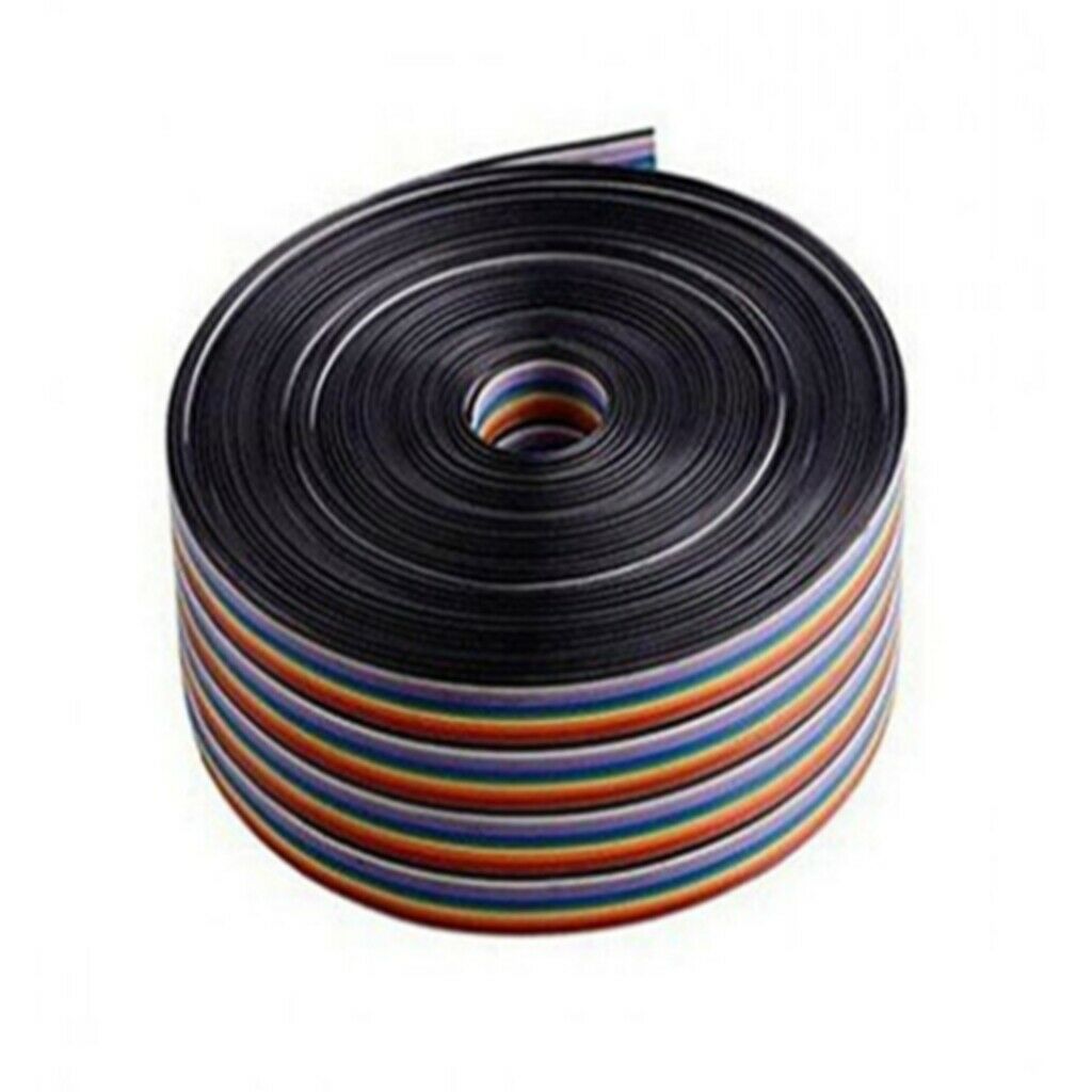 1M 1.17mm 40PIN Wire Flat Multicolored Flexible Rainbow Ribbon Jumper Cable