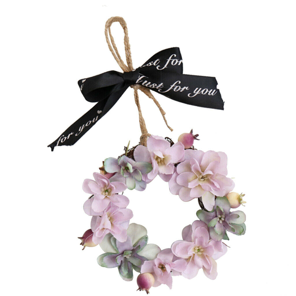 10cm Artificial Wreath Hydrangea Flower Garland Door Hanging Wedding Decor