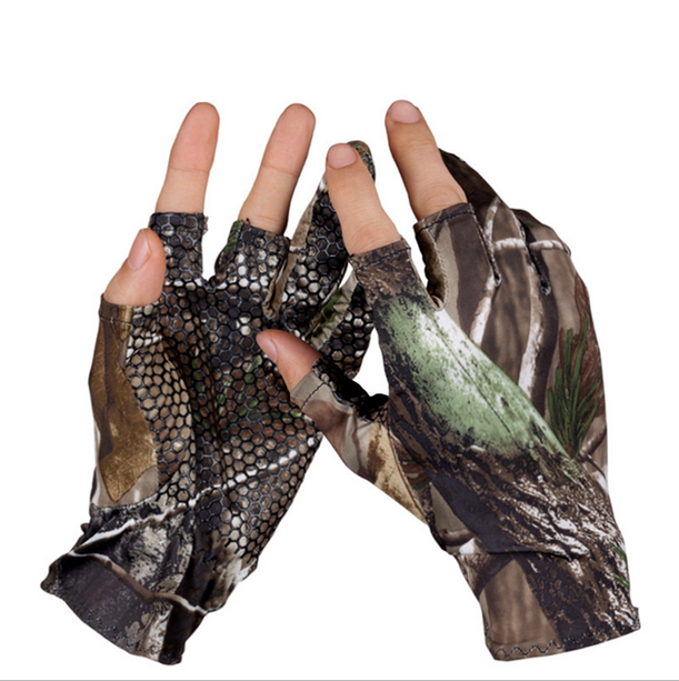 Anti-slip Fishing Gloves for Men Waterproof 3 Fingerless Outdoor Sun Protection