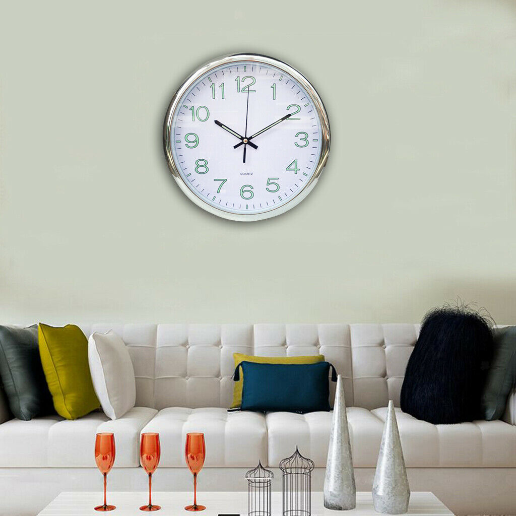 Luminous Wall Clock Glow in Dark Clocks Office Living Room Bedroom Decor