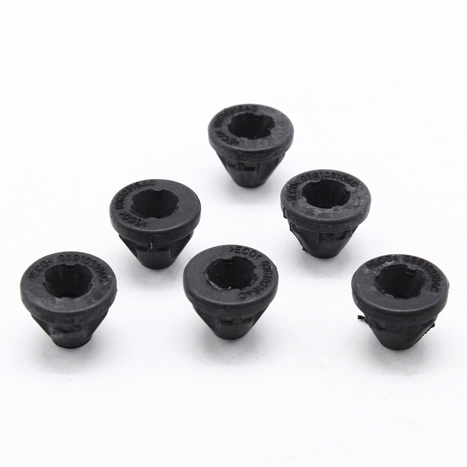 5Pcs Car Engine Cover Grommets Sockets Washer Rubber Trim 03G103184 Black