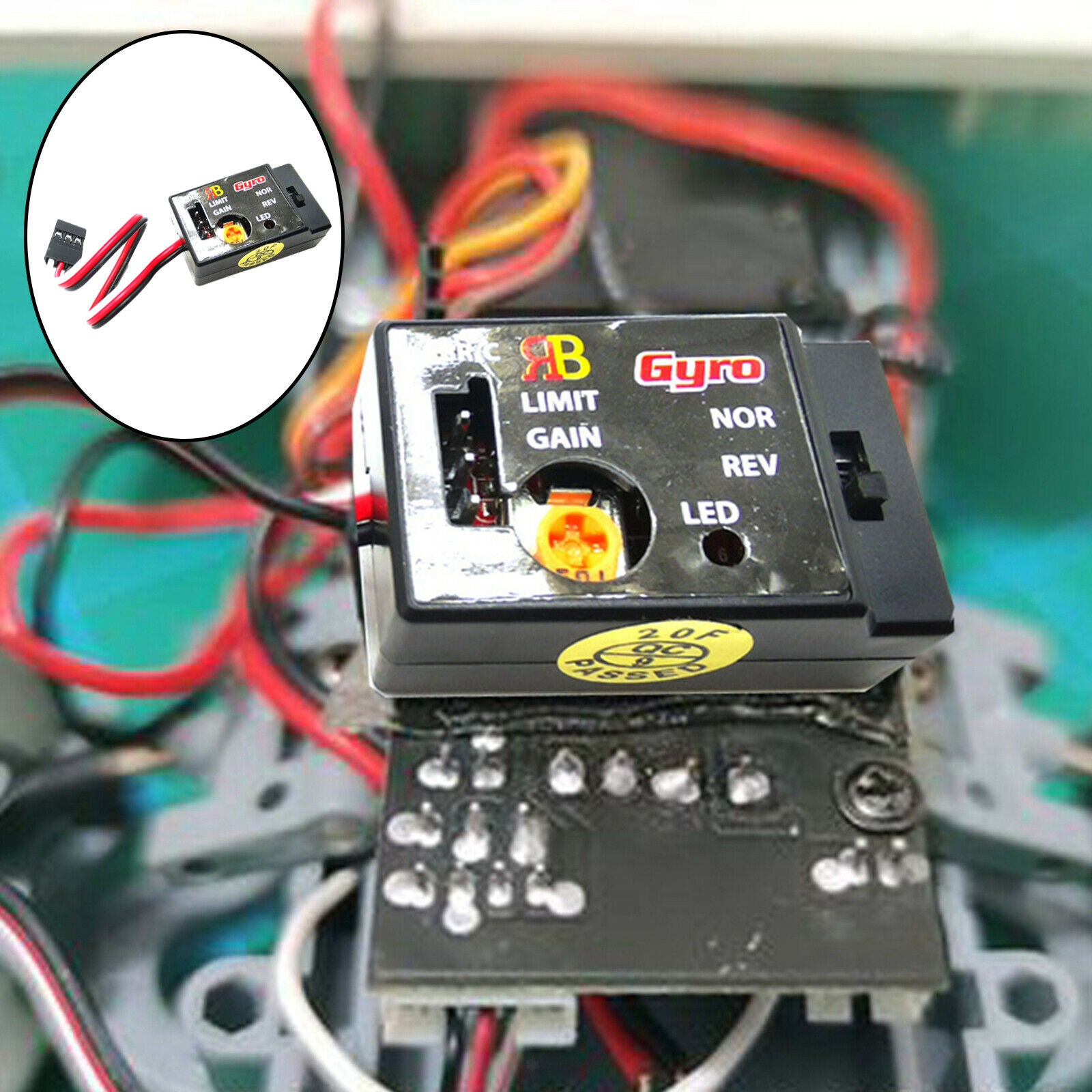 RC Cars Drive Gyro for RC Cars, R484 Sensitivity Analog SMM System Mini RC Car
