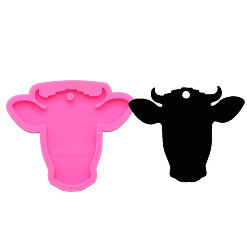 DIY Bull Head Mold Silicone Mould for Keychain Key Ring Pendant Decor Cow.l8