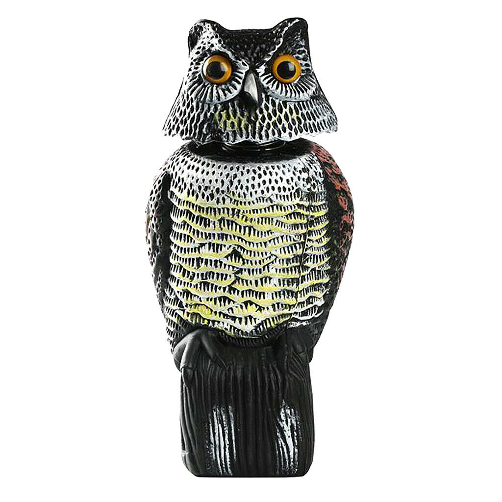 Pack of 2 15in Bird Scarer Owl Realistic Waterproof Scarecrow Garden Decor