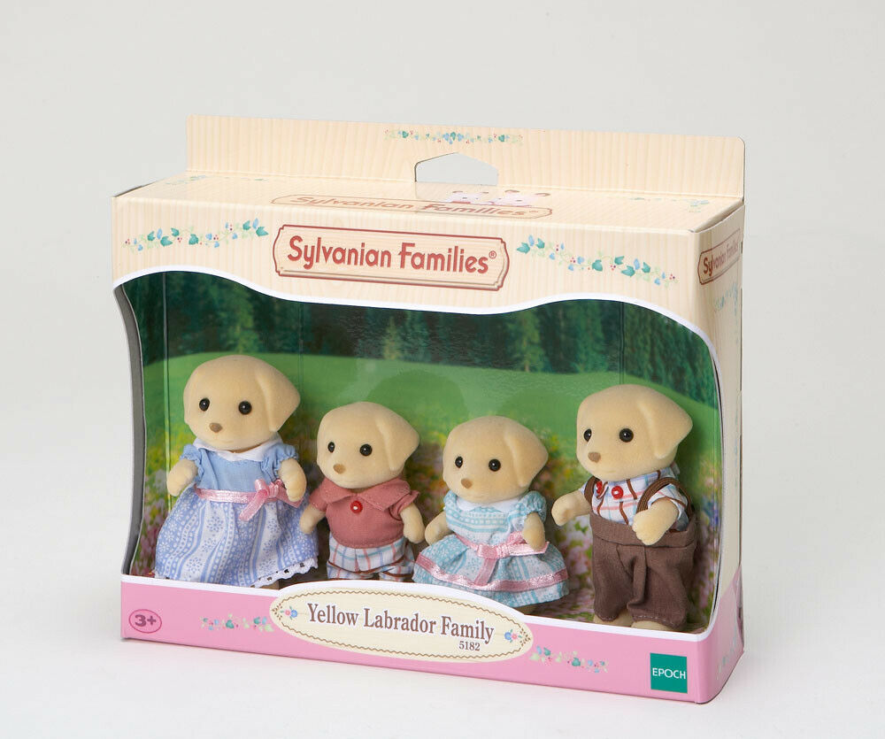Sylvanian Families Family Set 5182 Yellow Labrador Family /3+ Brand New In Box