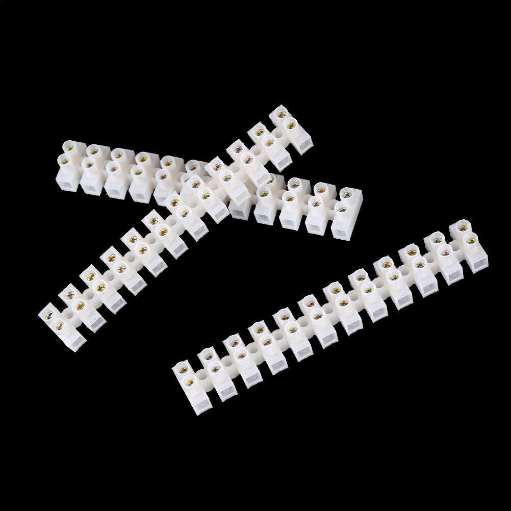 3pcs10Amp 12 Way Barrier Screw Terminal Block Wire Connector St MiSJCA