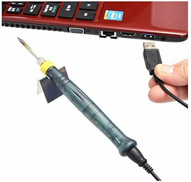 Usb 5V 8W Mini Portable New Soldering Iron Electric Powered Pen Tip Touch Switch