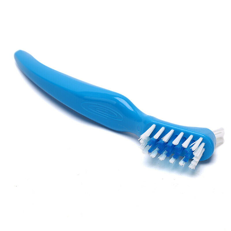 1PCS Denture Brush Non-slip Handle Dual-Head False Teeth Toothbrush DentureA KX