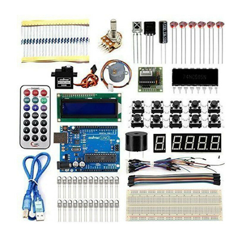 DIY New UNO R3 Board Projects Ultimate Starter Learning Kit For Arduino 1602 LCD