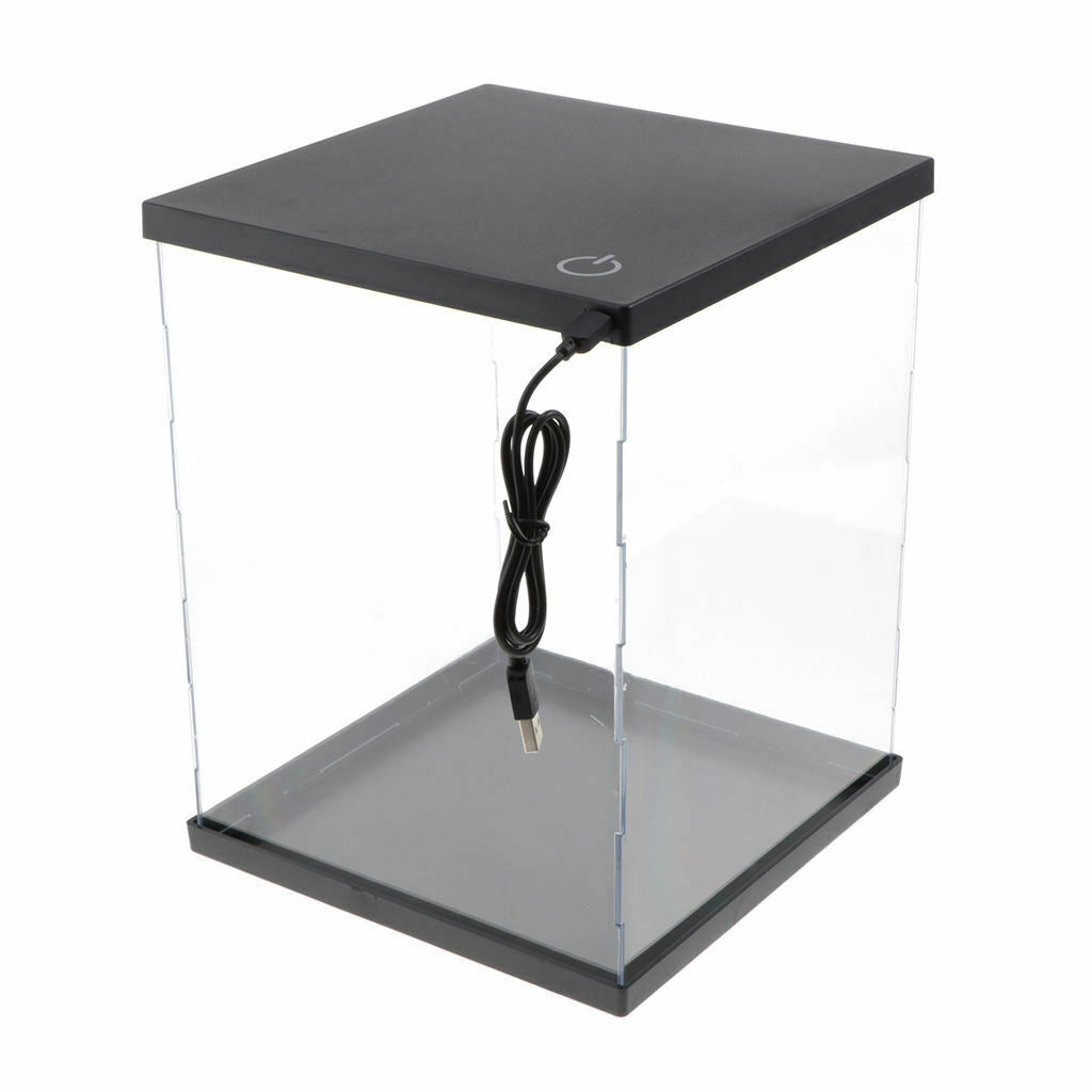 Acrylic Display   Trophy Perspex Display Case Self-Assembly with Lights
