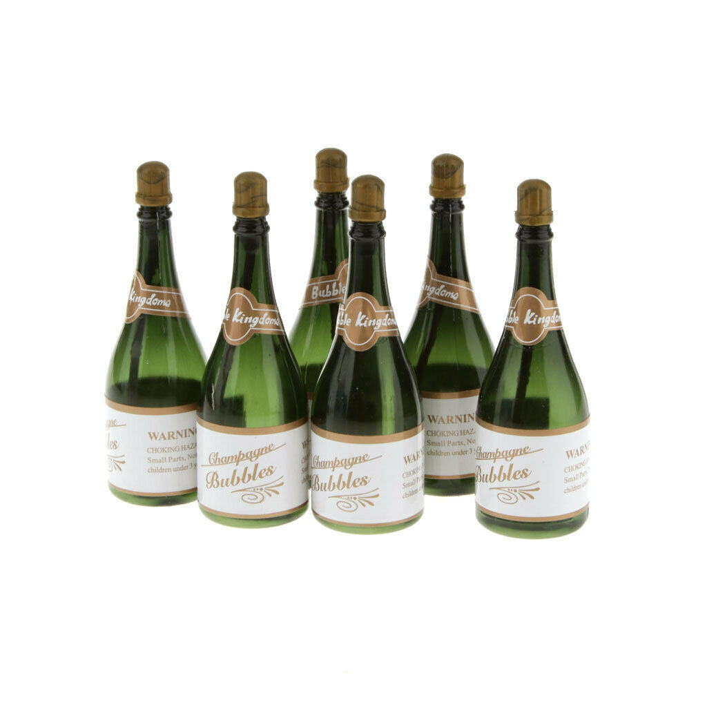 24x Empty Bubble Blowing Mini Champagne Soap Bottles Wedding Party Play Toys