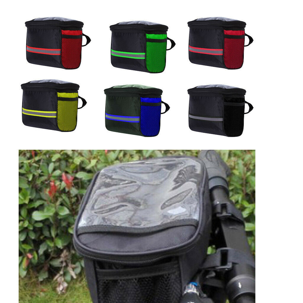 2x Bike Handlebar Bag Removable Bicycle Front Basket Storage Riding Travel