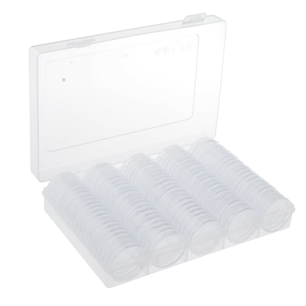 Clear Collector's Case of Coins Display Storage Box