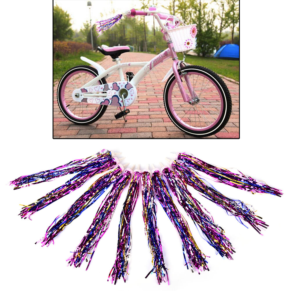 10x Bicycle Bike Cycling Tricycle Kid Girl Handlebar Colorful Streamer Ta.l8