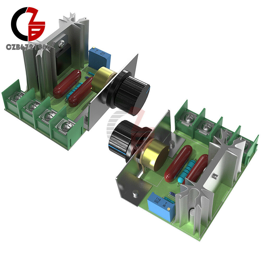 2Pcs 2000W 220V AC SCR Electric Voltage Regulator Motor Speed Control Controller