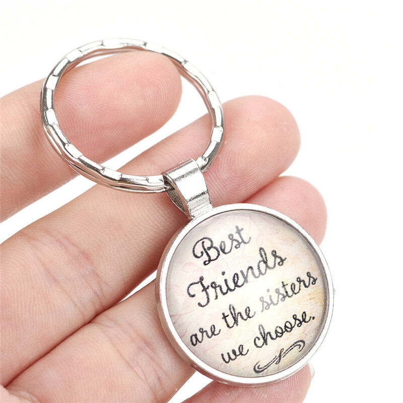Best Friends Keychain Friendship Jewelry Metal Best Friend Pendant Key Rin.l8