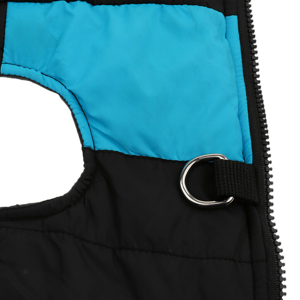 Dog Winter Warm Coat Vest Waterproof Jacket Down Vest Puppy Clothes  Blue M
