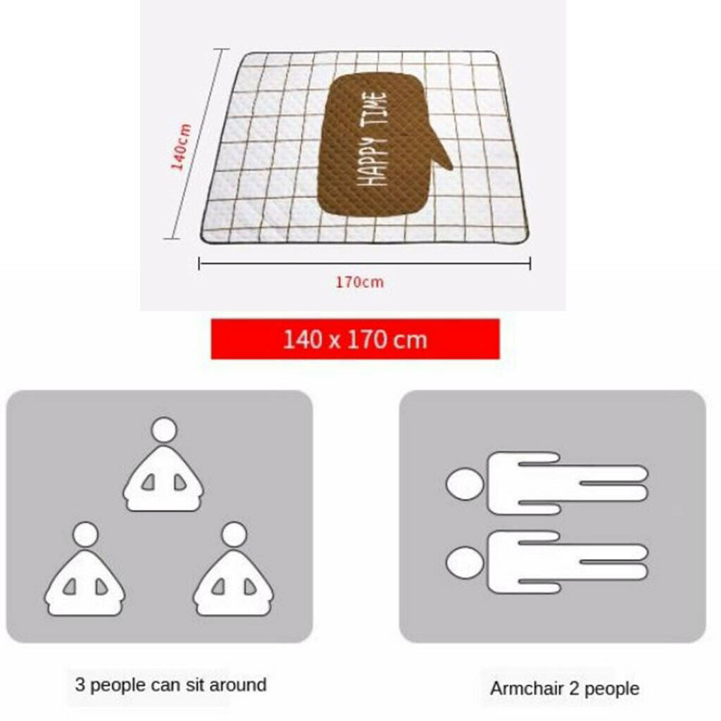 Folding Picnic Blanket Washable Camping Mat for Family Friends 55" x 67"