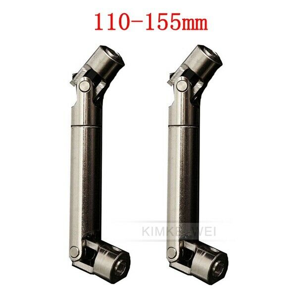 2x Stainless Steel Universal Drive Shaft 110-155mm for RC Crawlers D90 SCX10 New