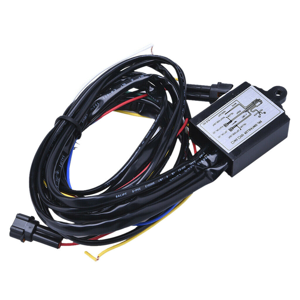 12V Car Vehicle DRL Daytime Running Light Dimmer Module Controller Harness