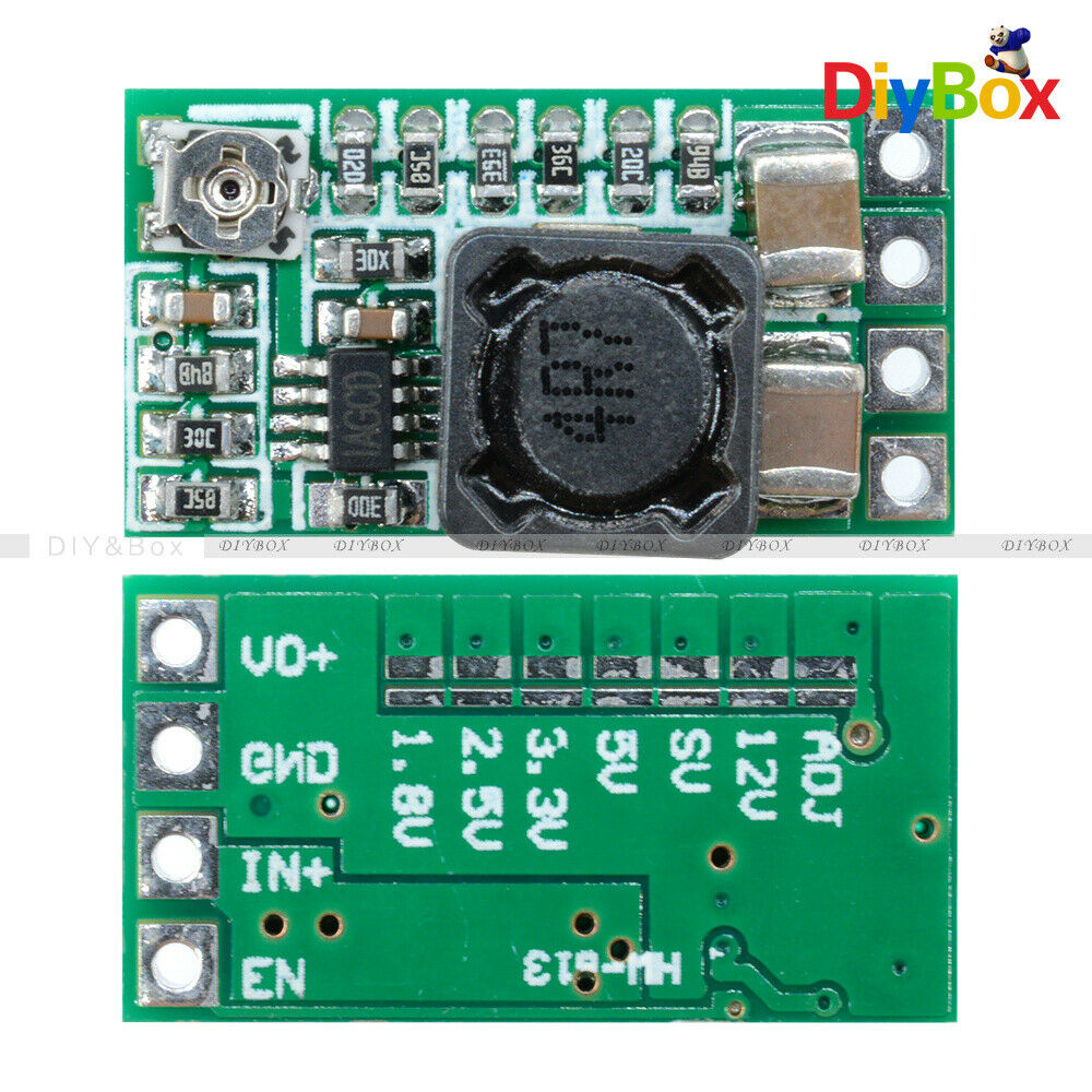2PCS Mini Buck Converter DC-DC 12-24V To 5V 3A Step Down Adjustable Power Module