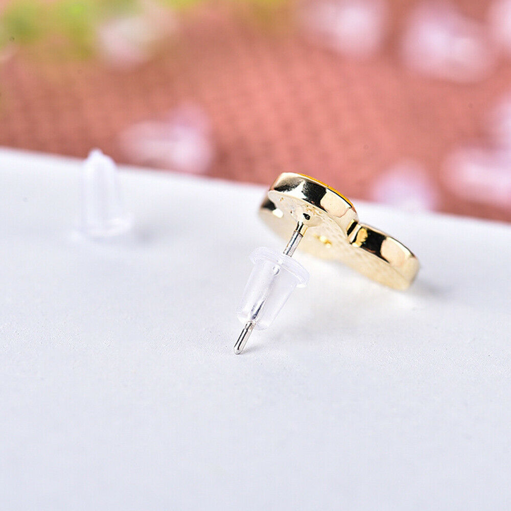 100pcs Earring Backs Set Transparent Plastic 4mm Locking Earring Backs Ear LIN