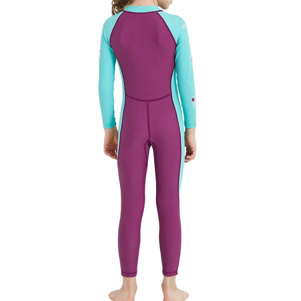 Kids Zipper Wetsuit One-piece Scuba Diving Child Long Sleeves Dive Suit XXL