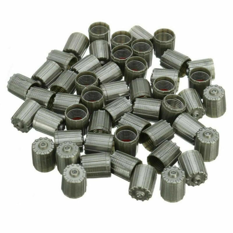 100X Plastic Gray TPMS Tire Tyre Valve Stem Caps Cover Kit Car Truck Motorcycle