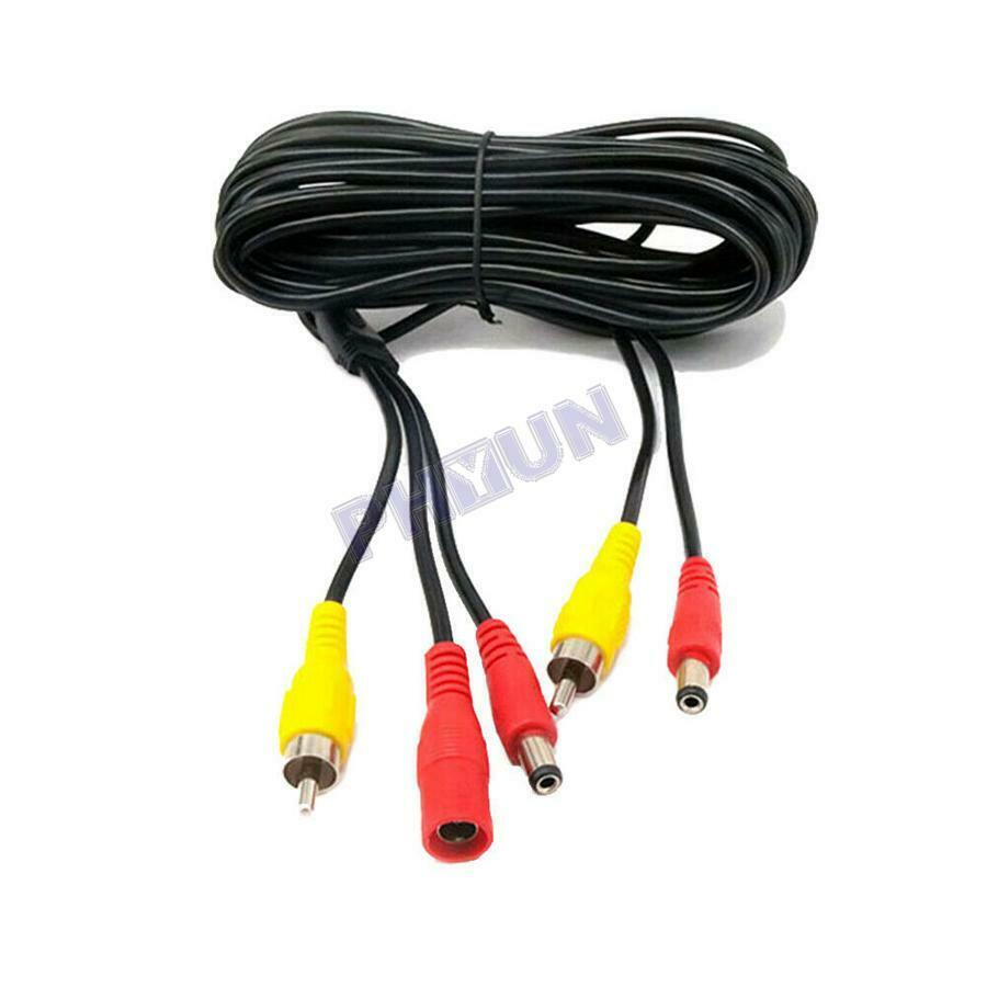 16M Car Camera RCA Power Cable Audio Video AV Cable RCA Male DC Male Universal