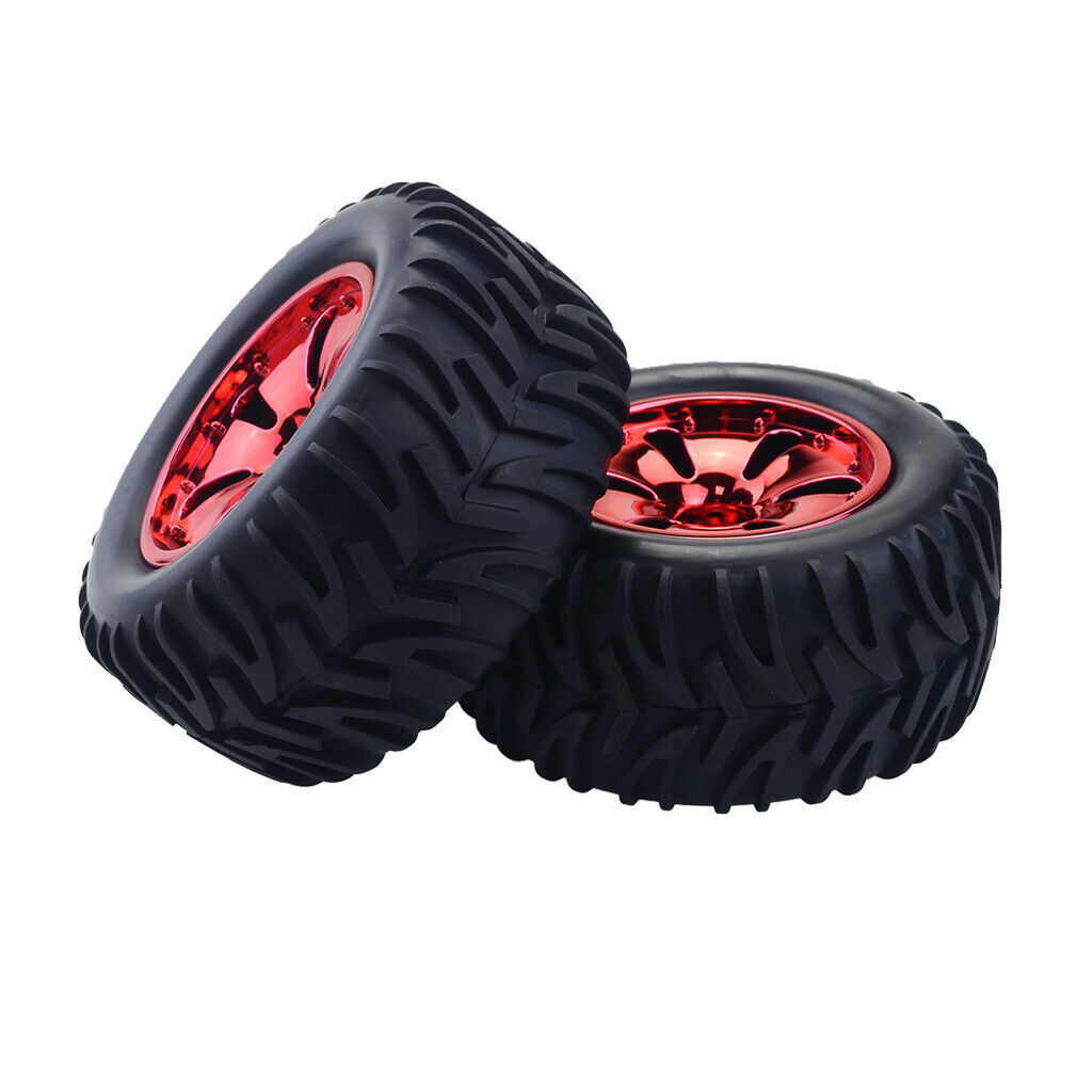 RC Climbing Monster Truck Wheels Tyres for HPI Savage MT ZD Racing Red