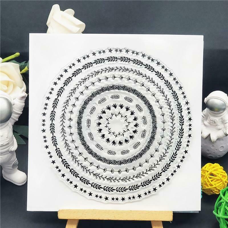 Flower Circle Silicone Clear Seal Stamp DIY Scrapbooking Embossing Photo Album