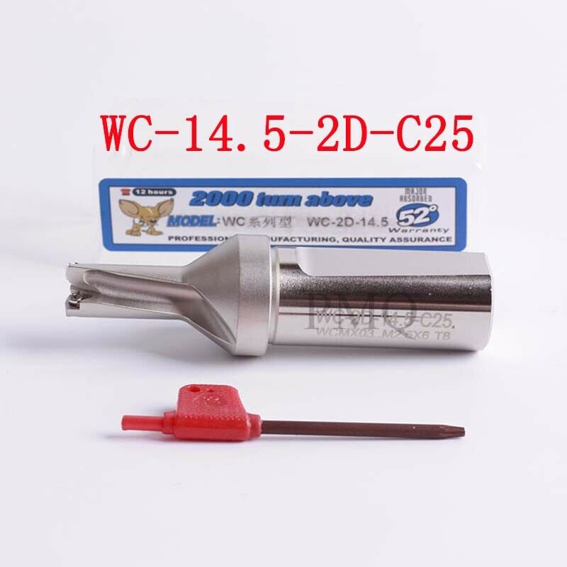 Φ14.5-2D-C25 14.5mm-2D U drill indexable drill For WCMX030208 CNC U drill insert