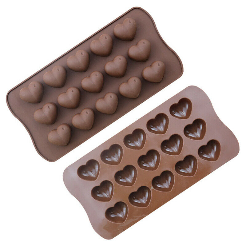 Heart Shaped Silicone Chocolate Fondant Cake Mold Ice Cube Mould Baking T.l8