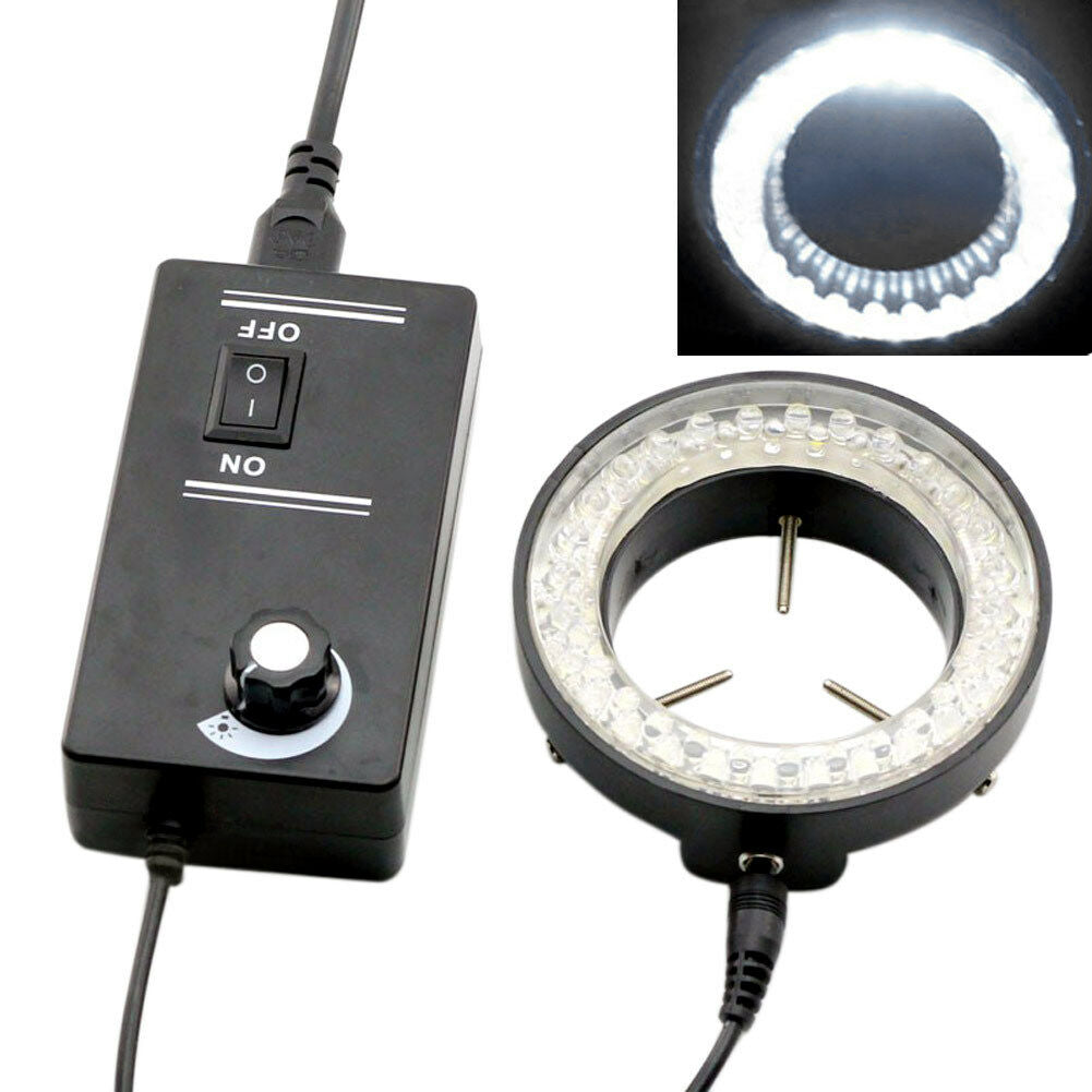 60-LED Adjustable Ring Light illuminator Lamp For STEREO ZOOM Microscope NICE