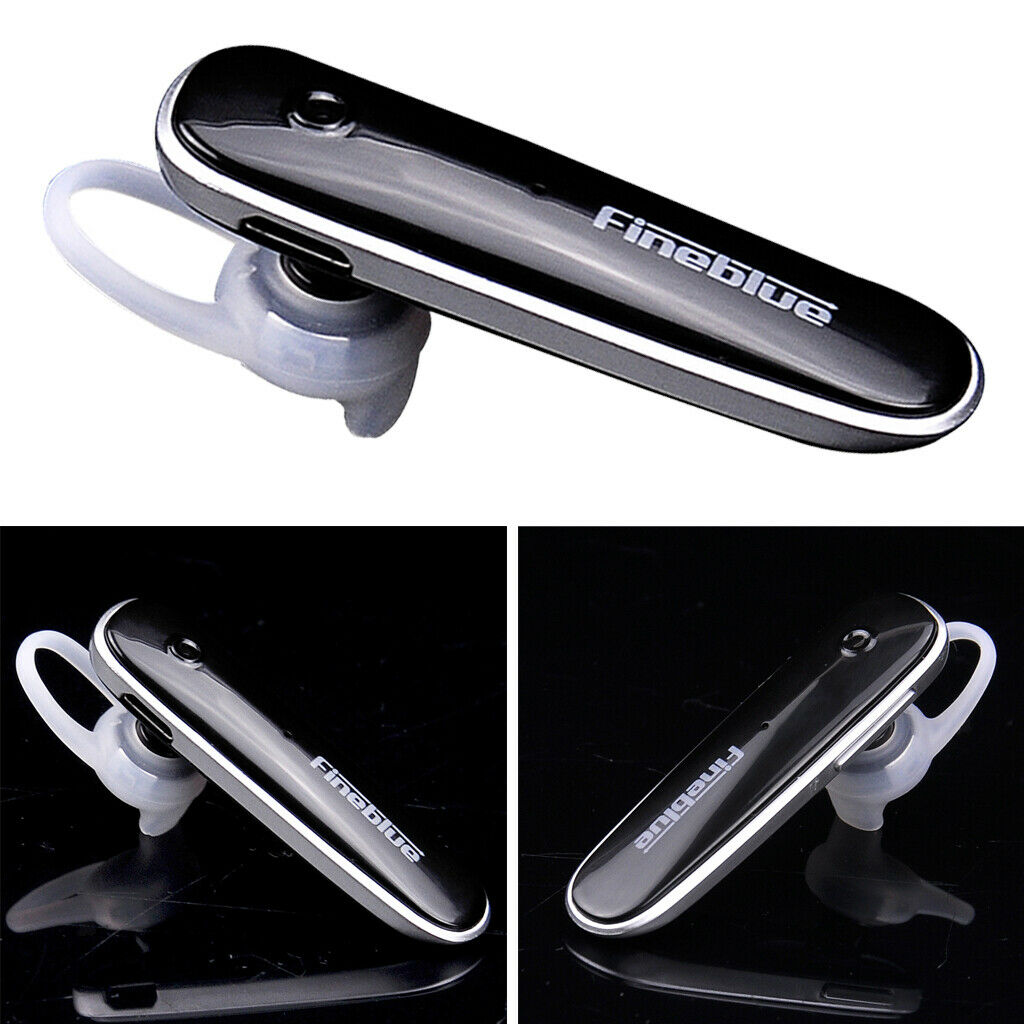 Bluetooth Headset Earphone Sport Earbud Earpiece Noise Cancelling Black