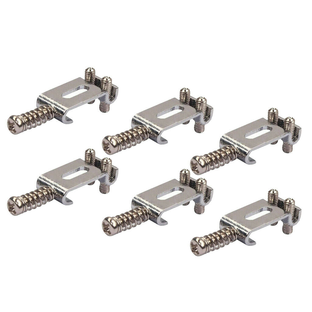 6x 10.5 Mm Metal Nickel Tremolo Bridge Saddle Set for ST Guitar Accessories