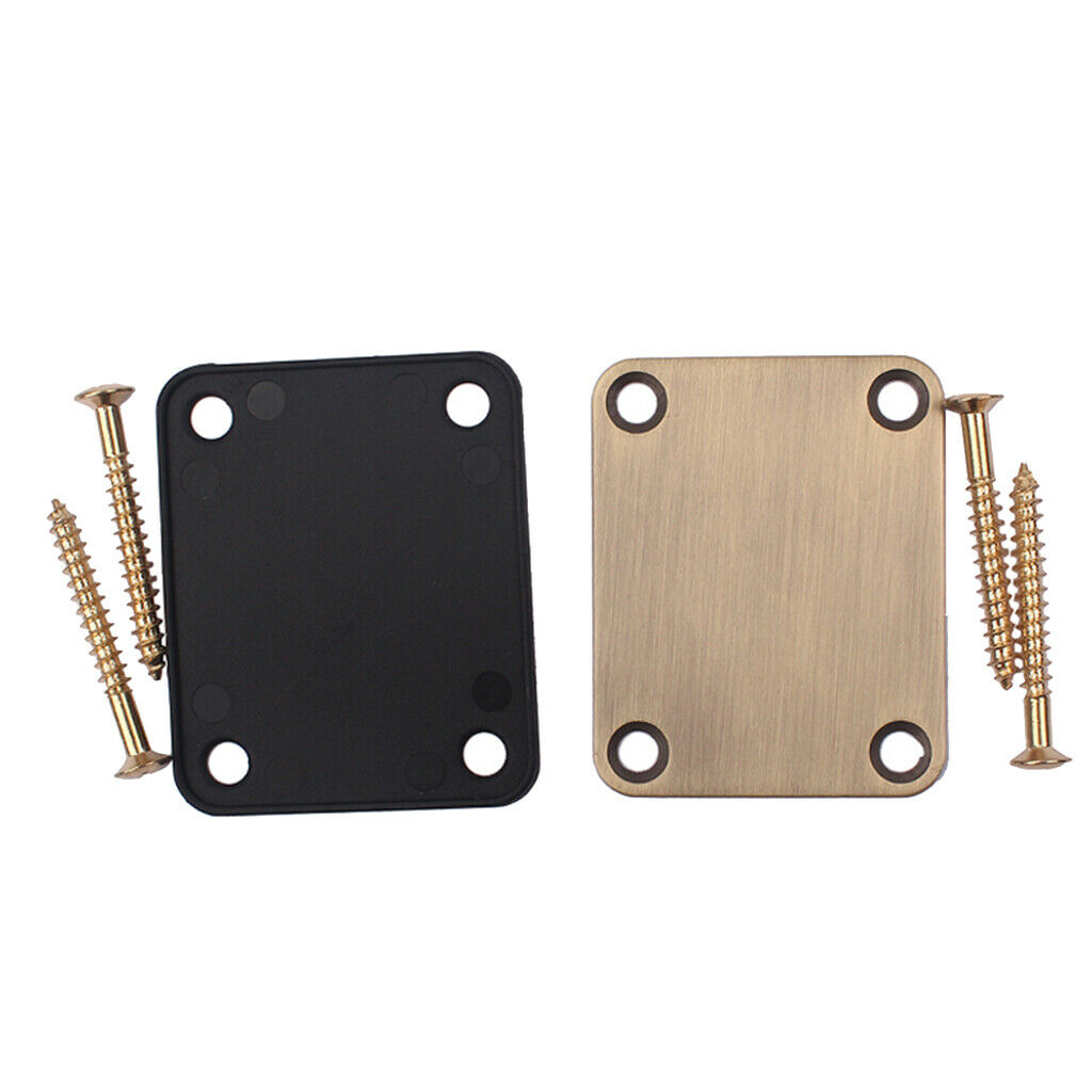 for ST Guitar Neck Plate w/ Screws for Style Electric Guitar Parts DIY Accs