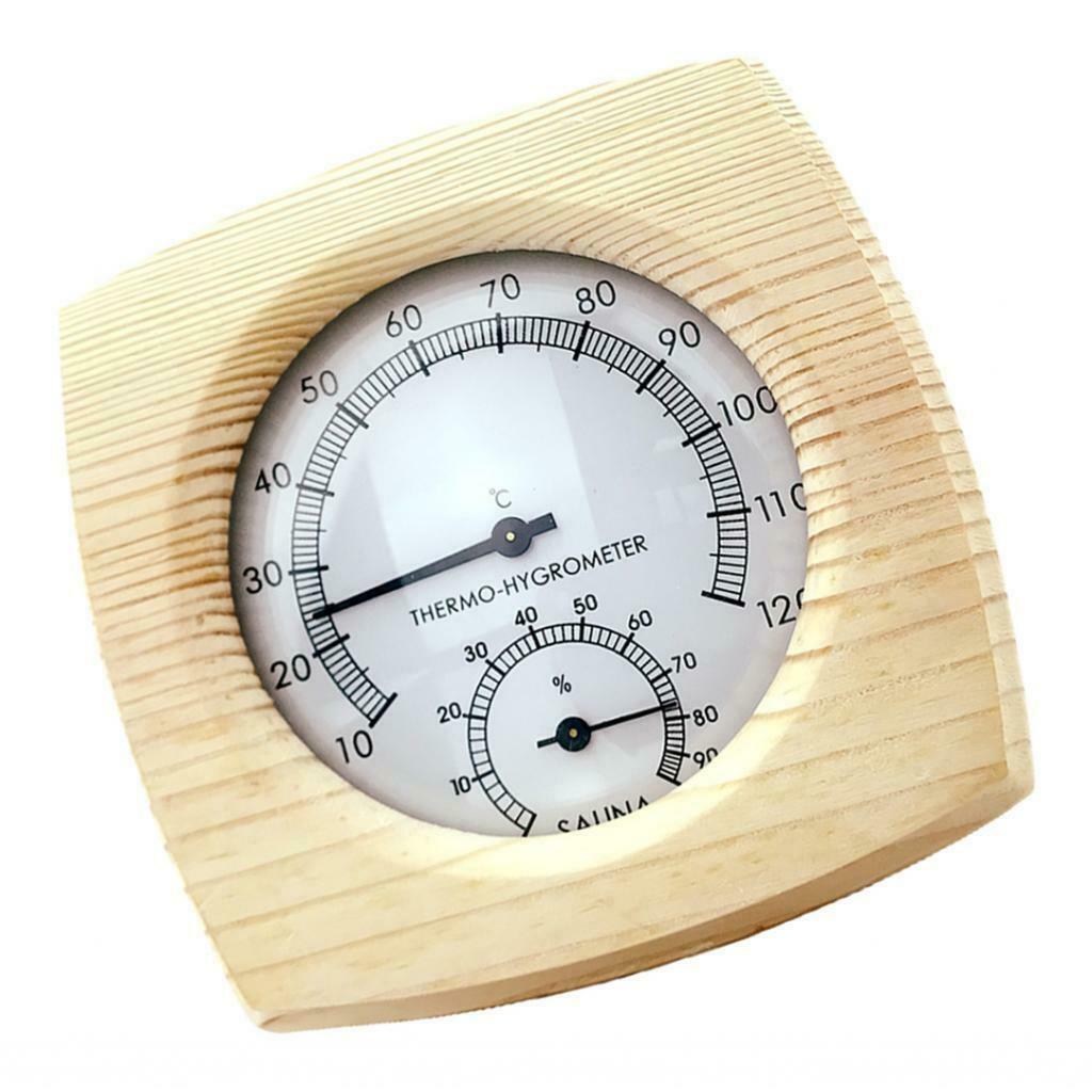 Wood Sauna Thermometer, Sauna Room Hygrometer Thermometer Digital Sauna