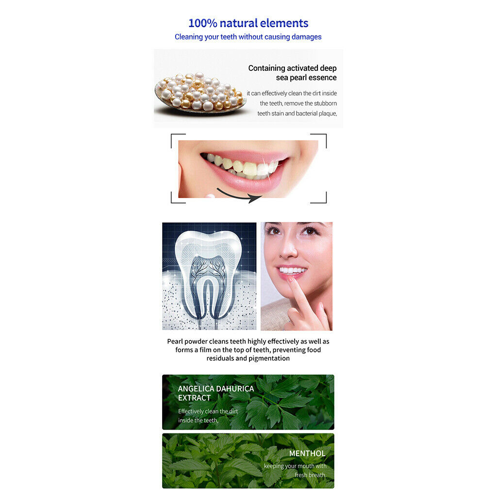 5pcs Teeth Whitening Powder Polish Tooth Supply Kit White Teeth Cleaning