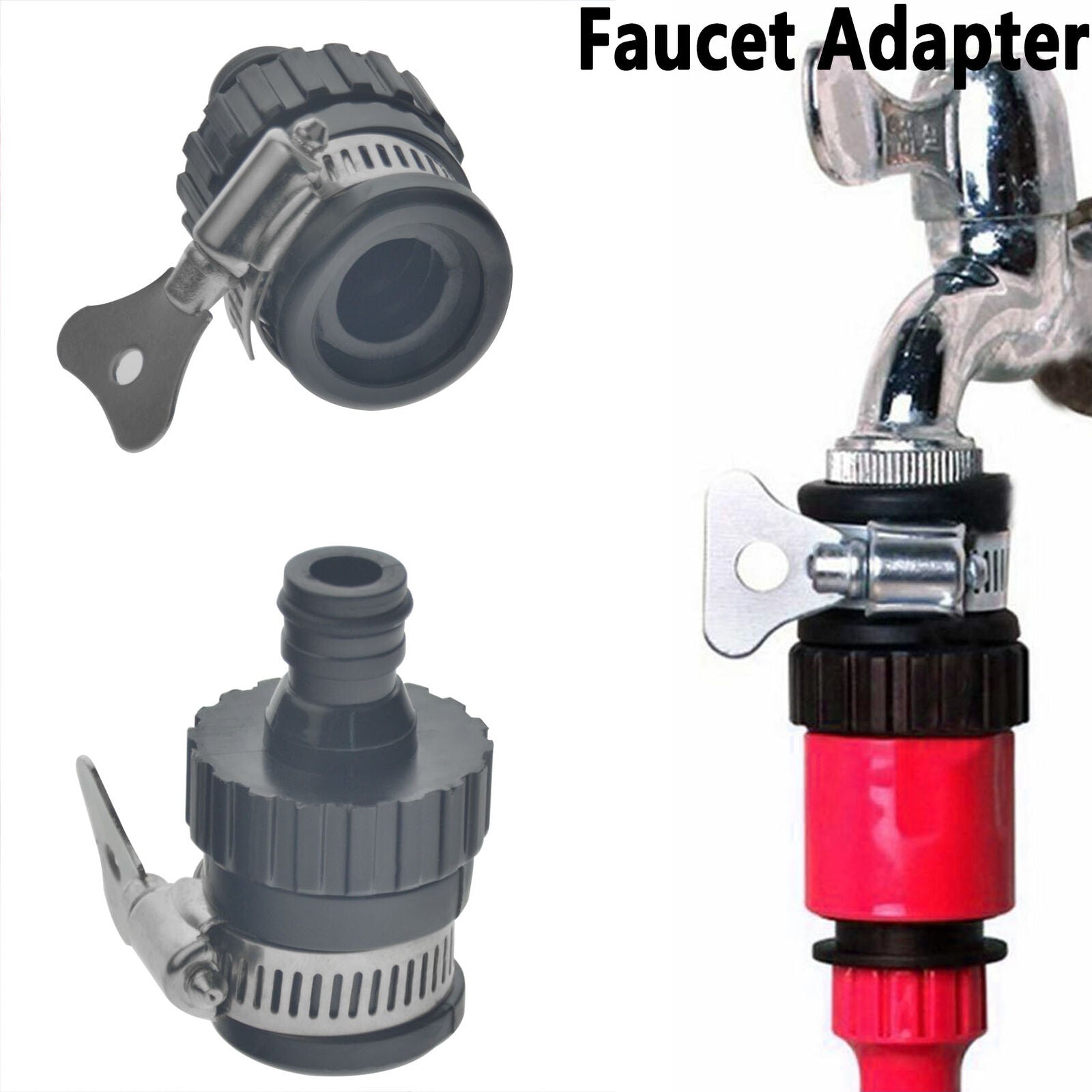 Universal Tap To Garden Hose Pipe Connector Mixer Kitchen Bath Tap Adapter DY